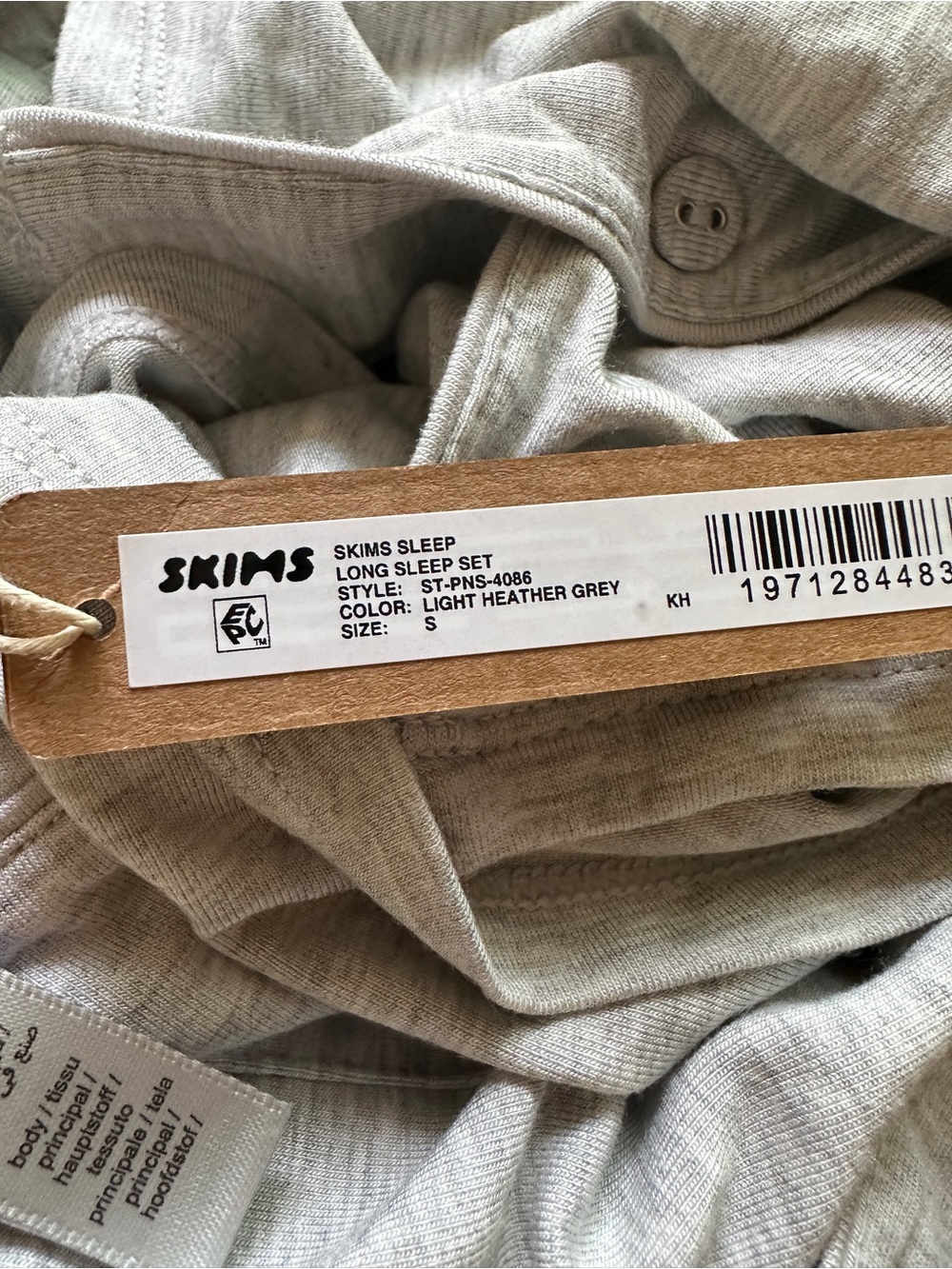 SKIMS Sleep Long Sleep Set Light Heather Grey NWT - Picture 7 of 9